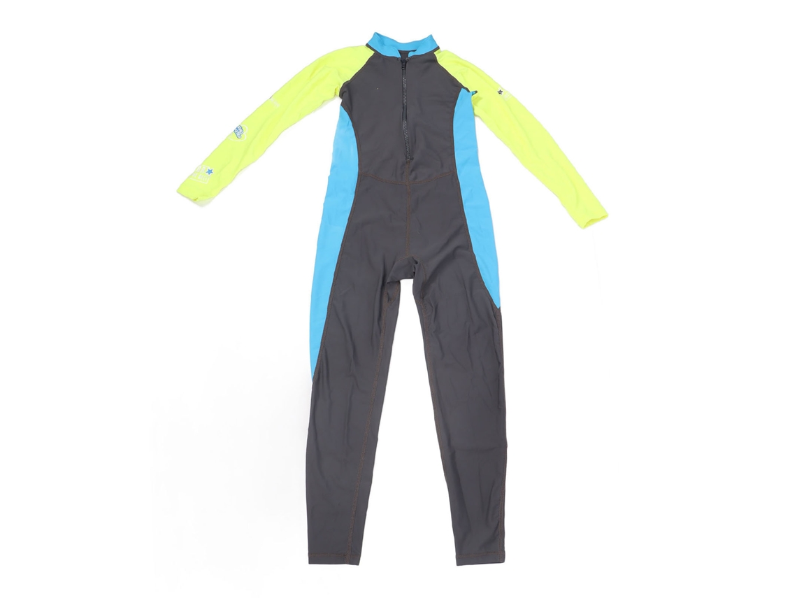 Traje de baño infantil de manga larga con protección solar UPF50+.