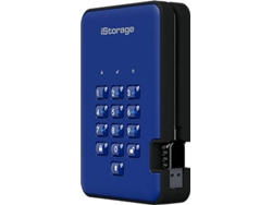 Disco HDD externo ISTORAGE diskAshur 2 Azul 3 TB (Azul - 3 TB - USB 3.1)