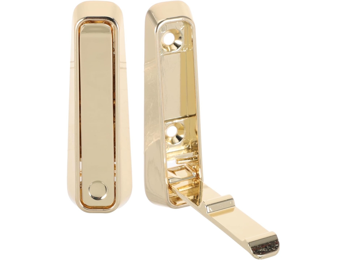 Ganchos De Pared Plegables De Alta Resistencia, Juego De 2, Aleación De Aluminio Dorado, Soporte Robusto Y Diseño Plegable.