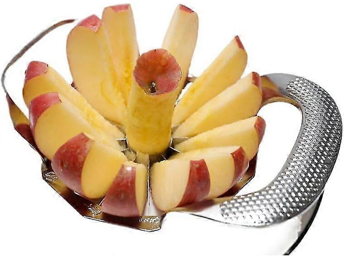 Cortador y rebanador de frutas multifuncional en acero inoxidable 304 para pelar manzanas.