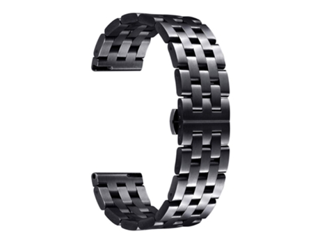 Correa de acero inoxidable 18mm diseño de 5 cuentas para Garmin Vivoactive 4S 45mm - negro