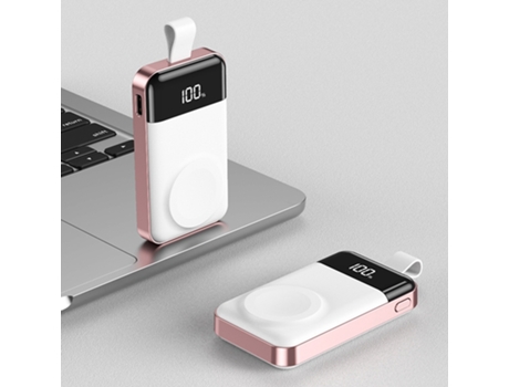 Apple Watch 2000mAh Reloj inteligente portátil Banco de energía de carga inalámbrica (Rosa)