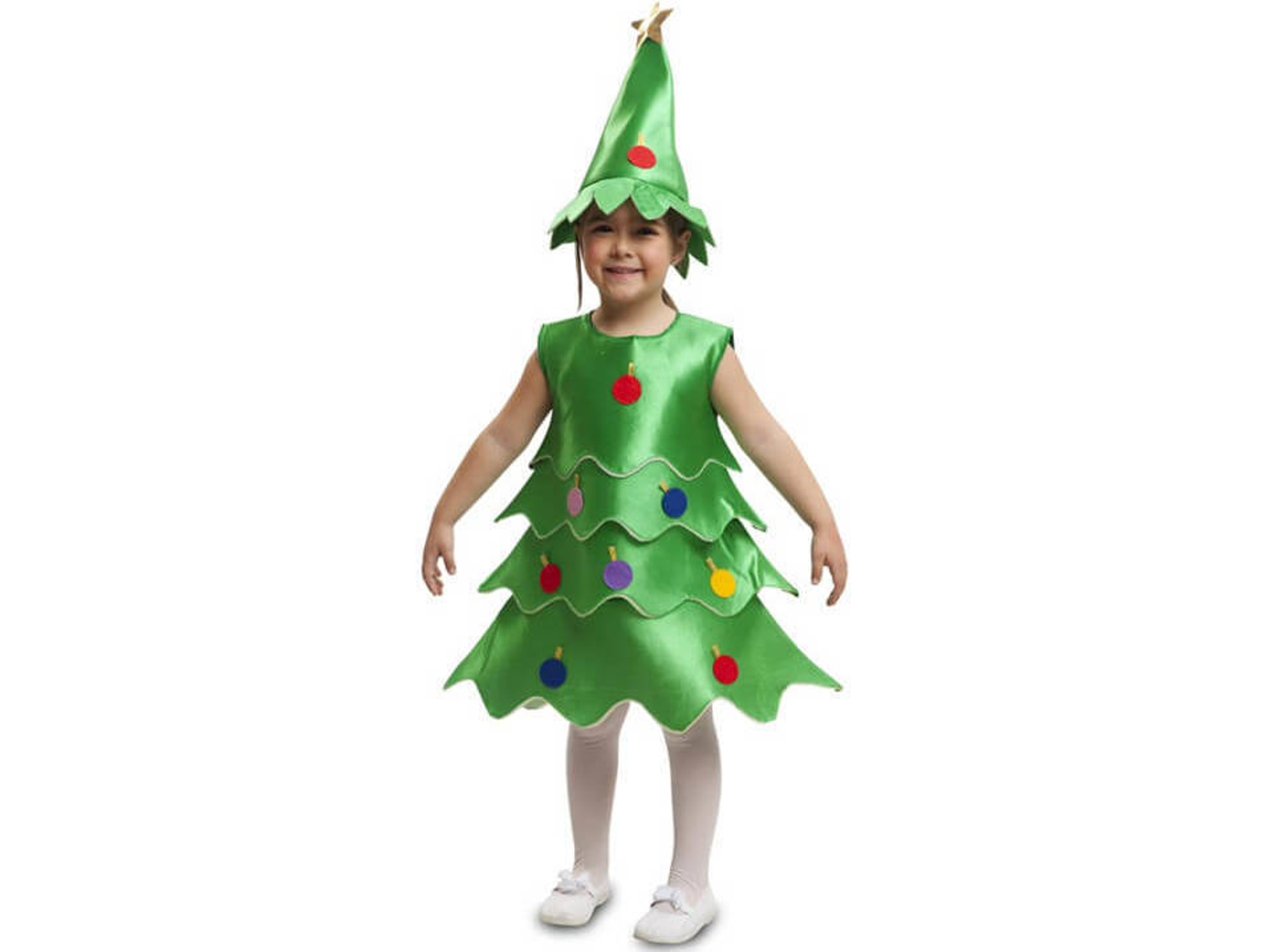 Disfraz de Niña DISFRAZZES Árbol De Navidad (Talla: 3 a 4 años)