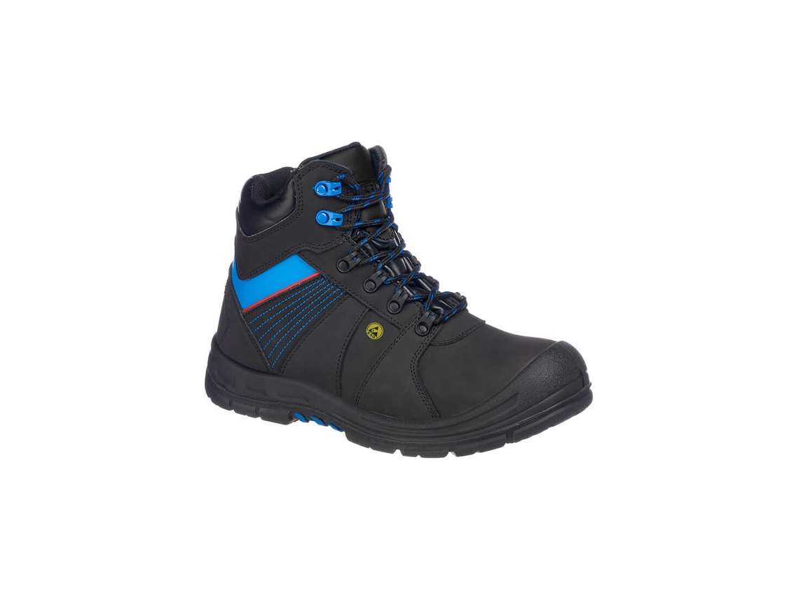Bota De Seguridad Portwest Compositelite Protector S3 Esd Hro Negro Azul / 44