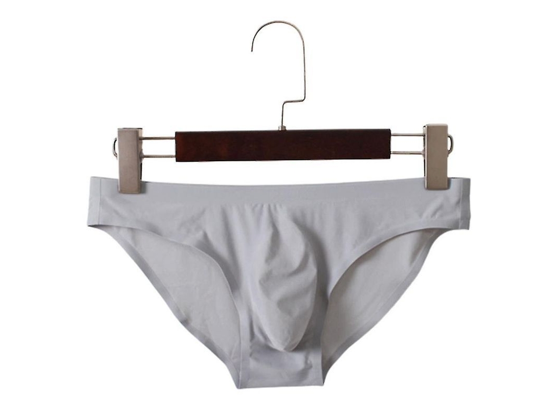 2026-calzoncillos Sin Costuras De Seda De Hielo Para Hombres Con Bolsa Elevada Bajada De Cintura Ligero