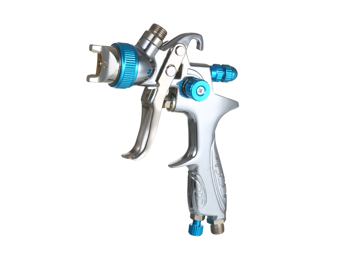 Pistola de pintura com alimentação por gravidade de 600ml e ponta de 1,4mm para paredes, móveis, gabinetes, armários, mesas e cadeiras.