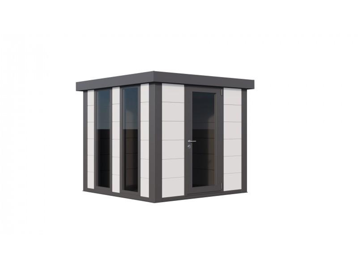 Caseta de Jardin metálica NH4 Iluminado | Blanco | 238 x 238 - NOVO HABITAT
