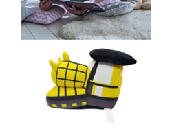 Muñeco De Peluche Con Forma De Tren, Bonito, De Algodón Pp Suave, Apto Para Niños, Blanco Y Amarillo.