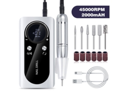 Lixa de Unhas Elétrica Profissional 45000Rpm Lixa de Unhas Elétrica Sem Fio Portátil Broca Manicure Pedicure Polimento GERTIZ