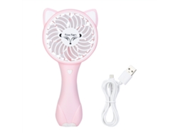 Ventilador portátil recargable USB Mini Fox rosa