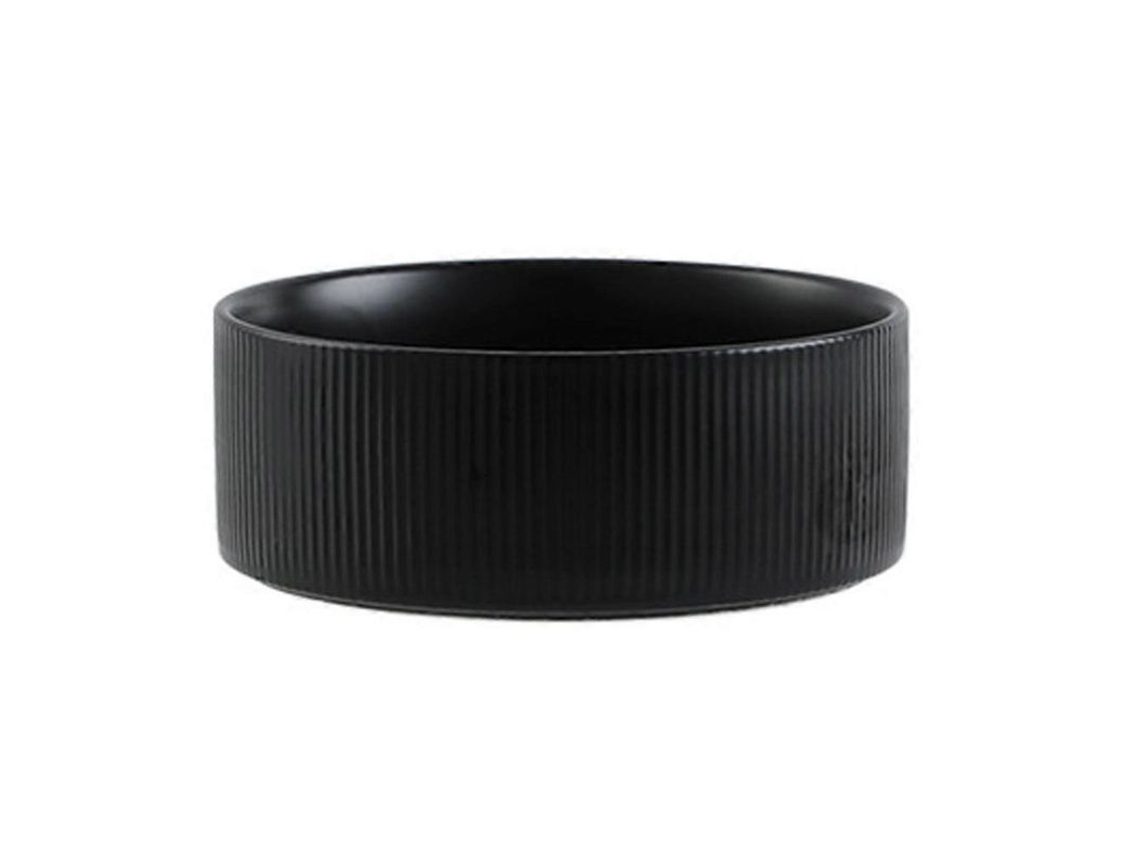 Cuenco De Cerámica Negro Para Perros - Plato De Cerámica Resistente Y Duradero Para Comida Y Agua De Mascotas, Apto Para Lavavajillas, Moderno