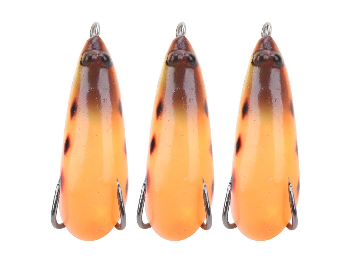 Cebo Blando Para Pesca (silicona Biónica, Atrae Peces Con Puntos) Cebo Biónico De Silicona Parecido A Un Gusano Cebo Con Puntos Naranja Paquete De 3