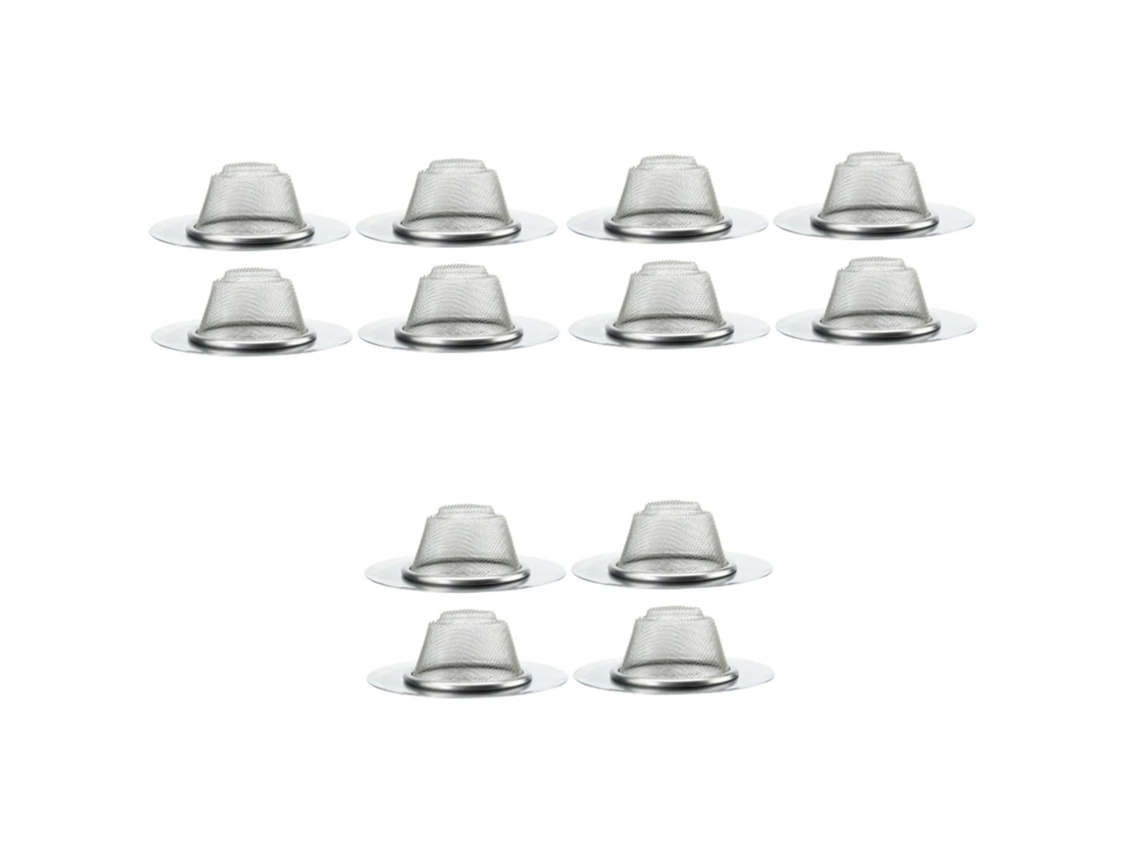 Filtros Redondos De Acero Inoxidable (12 Unidades) Para Fregaderos De Cocina Y Baño.