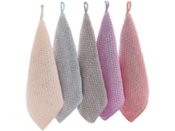 Rebe-5 Toallas De Mano Colgantes De Felpa Coral Secado Rápido Cuadradas 30x30cm Para Uso Multiuso