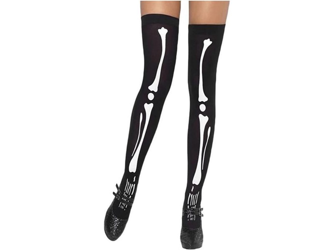 2026altiro-calcetines Altos Hasta El Muslo Con Calavera Gótica Para Halloween Y Cosplay