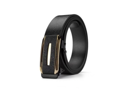 Cinturón de piel sintética para hombre Yuysan, longitud 120 cm, Wy15 - Negro