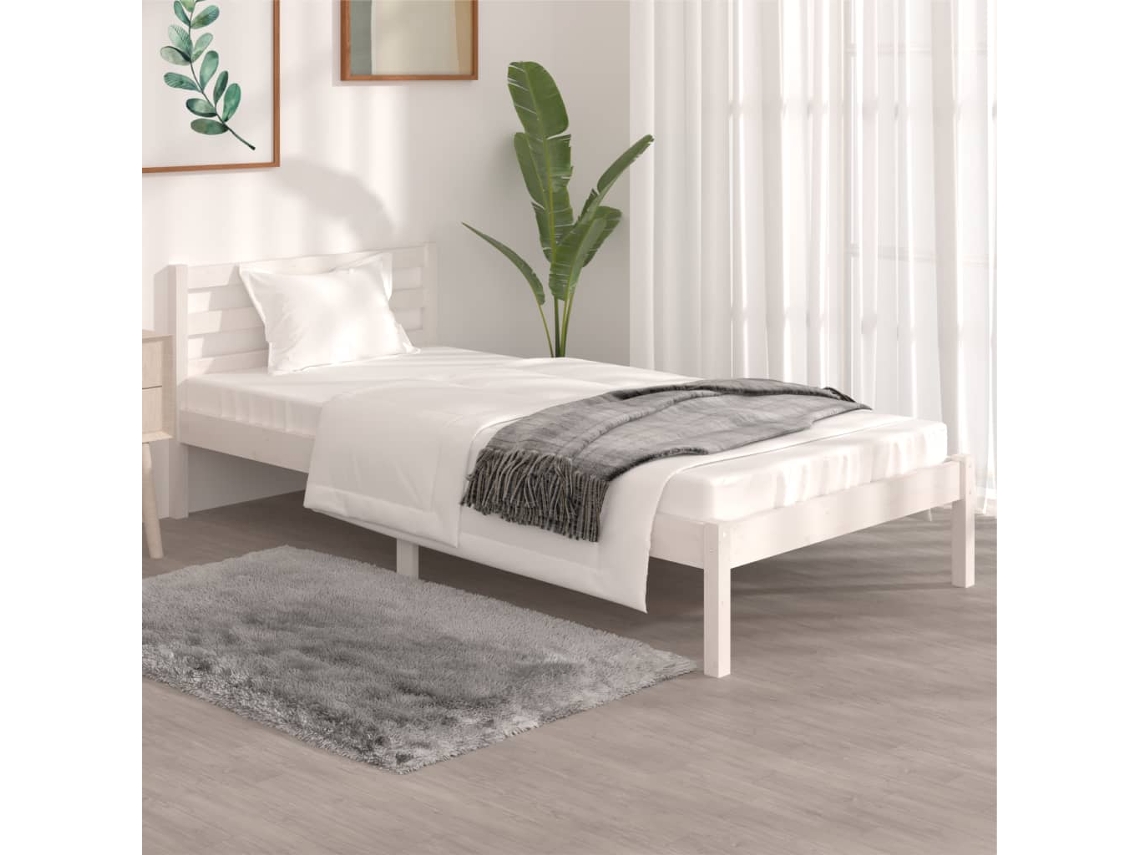 Cama Individualcama Para Adultosestructura De Cama Individual Sin Colchón Blanco 90x190 Cm Wsd47283