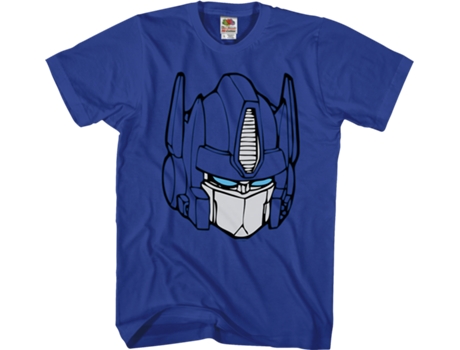 Camisetas Unisex DEEPSTONE Optimus Prime Head Shot Transformers Azul real (M)