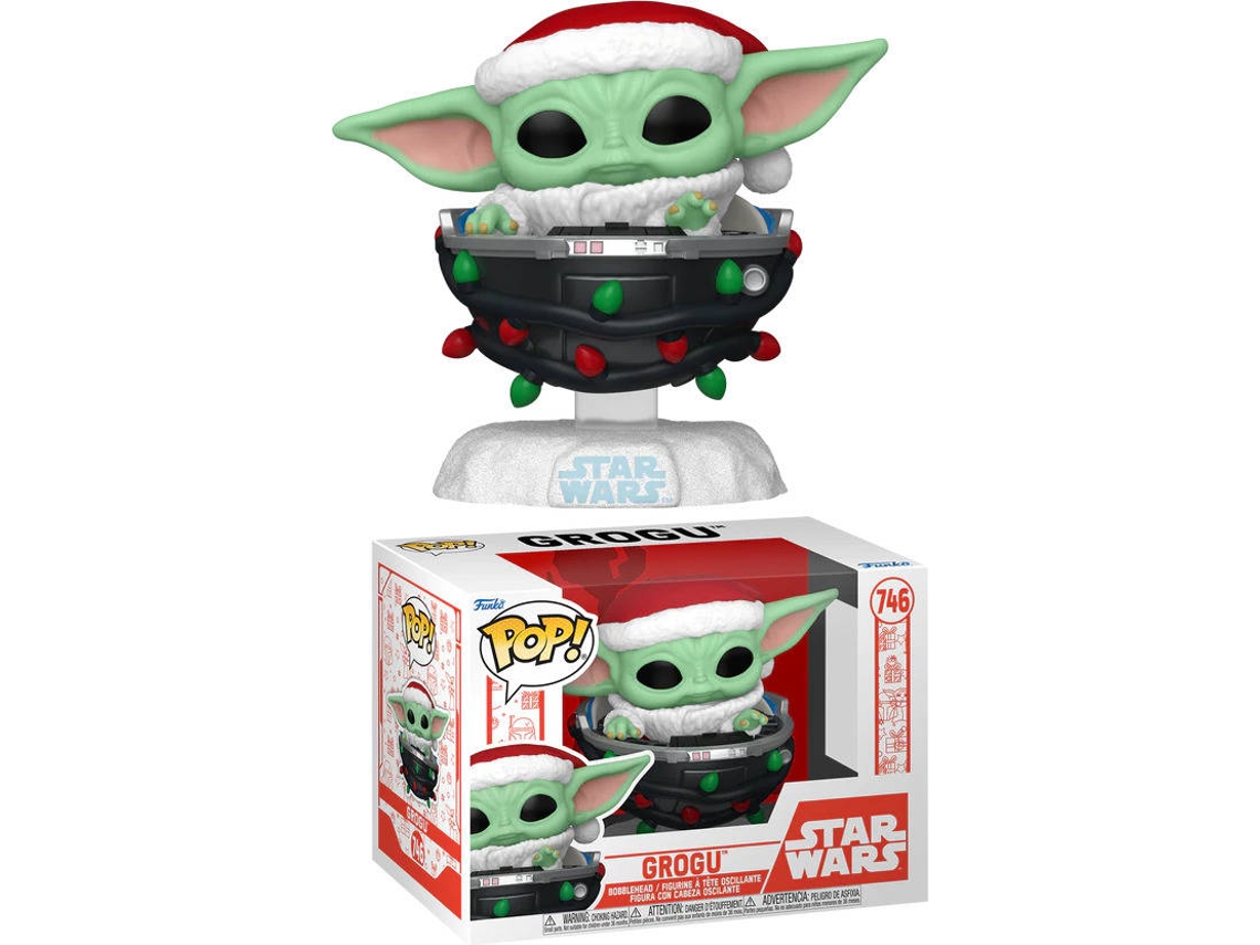 Figura FUNKO Pop! Star Wars: Mandalorian Holiday - Grogu en el Pram