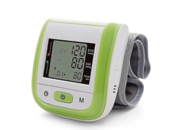 Tonómetro automático de muñeca, tensiómetro digital, esfigmomanómetro digital LCD, medidor de frecuencia cardíaca y pulso para bicicletas eléctricas Ly