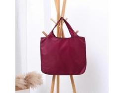 Bolsa de la compra plegable y reutilizable, ecológica, portátil, de gran capacidad, para llevar al hombro o en la mano. Color rojo. GOKOCO