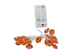 Rebe-cordón De Luces De Calabaza 2m 20 Led Cable De Cobre Batería Decoración Halloween Interior Exterior Diy