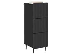 Maison Exclusive - Cajonera Negro 33 X 34,5 X 92 Cm Madera De Ingeniería
