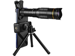 Telescopio Móvil 32x Para Smartphones Con Zoom Compacto Y Clip Para Trípode Para Fotografía Con Iphone - Negro