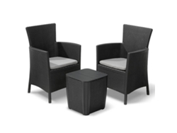 Conjunto 3 Muebles De Jardin KETER Gris Plástico