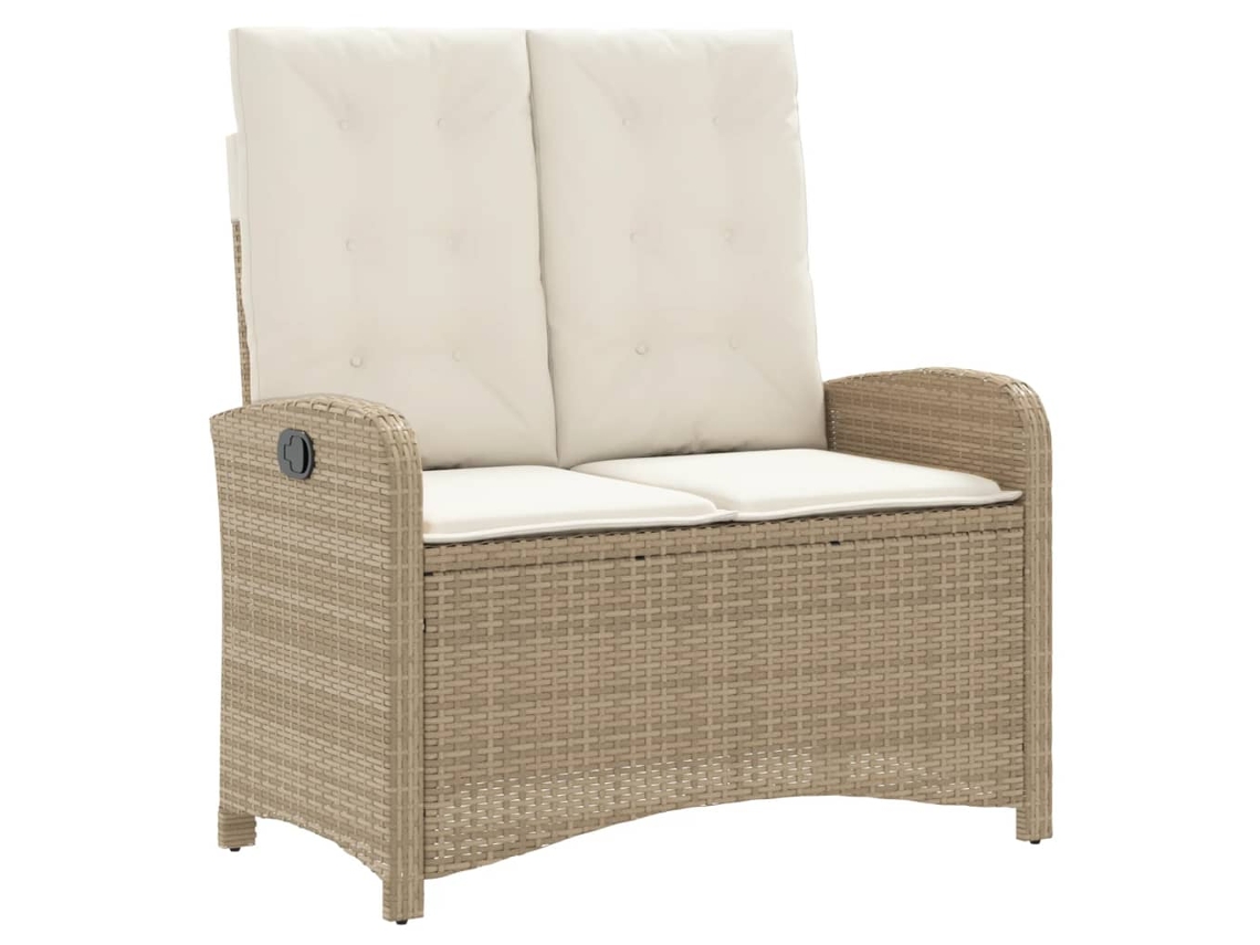 Maison Exclusive - Sillón Reclinable De Jardín Con Cojines Ratán Sintético Beige