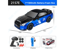 Coche RC 124 4x4 Drift, control remoto 2.4G, mini todoterreno, juguete para niños, azul Aeuzwr