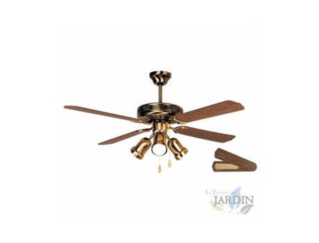 Ventilador de Techo ORBEGOZO 4 Palas Reversibles 3 Velocidades Color Oro Viejo