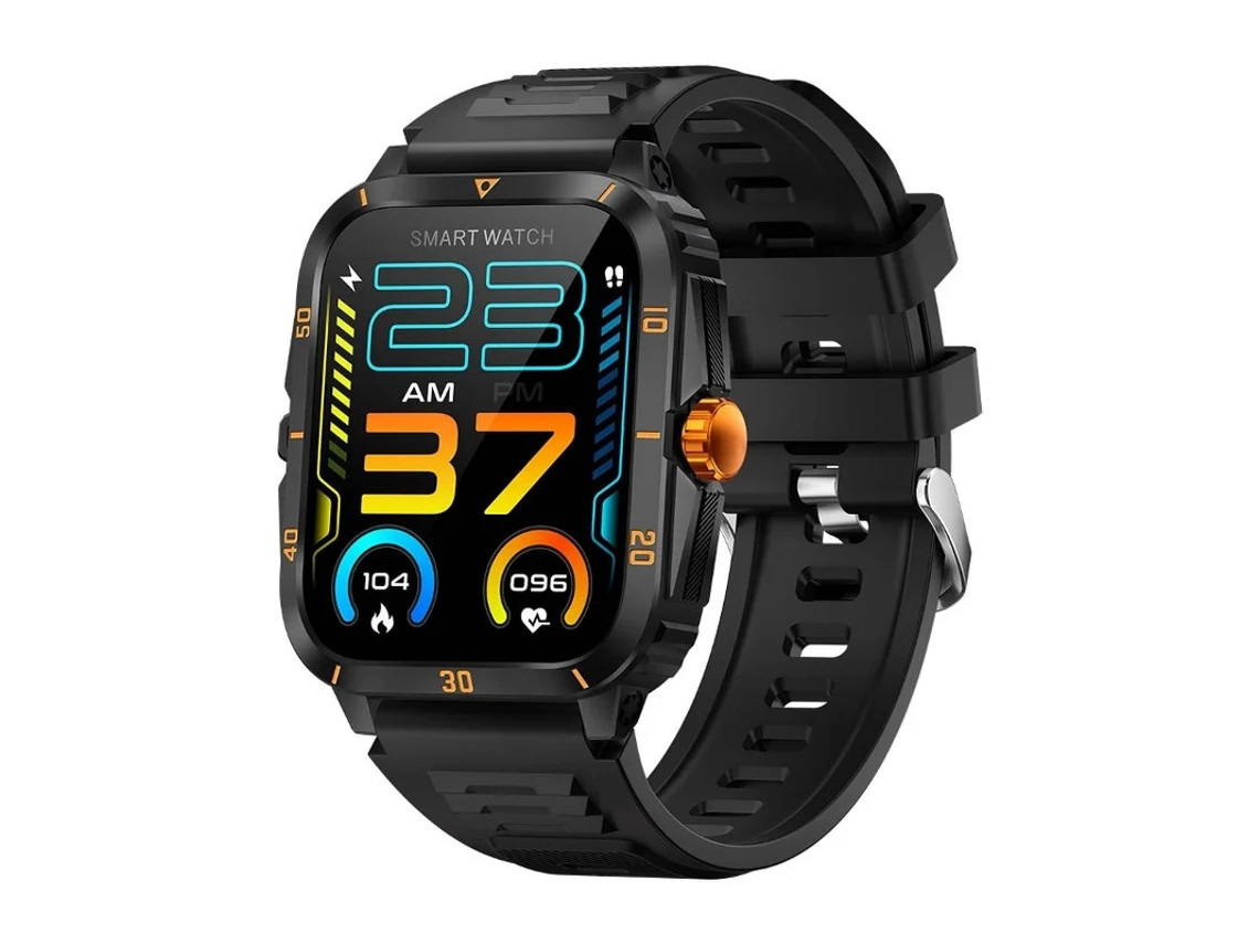 Reloj inteligente militar para hombre, pantalla HD de 1,96 pulgadas, resistente al agua hasta 3 ATM, monitor de ritmo cardíaco y sueño, más de 100 modos. Bestvite