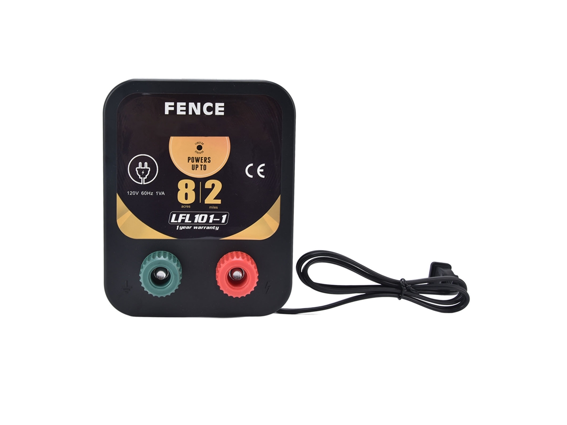 Cargador De Cerca Eléctrica De 2 Millas Y 0.1j Para Animales De Granja, Rancho, Jardín Y Pasto.