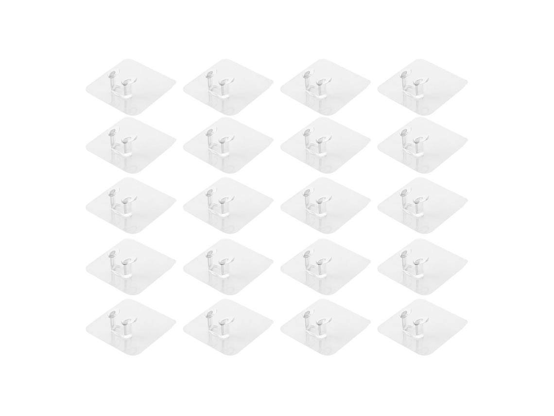 20 Ganchos De Pared Transparentes, Sin Marcas, Multifuncionales, De Plástico Adhesivo Para El Hogar Y La Sala De Estar.