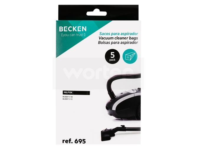 Bolsas para aspirador BECKEN REFª695 (5 unidades)