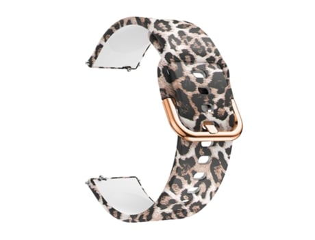 Correa de Silicona 20mm para Samsung Galaxy Watch Active - leopardo marrón
