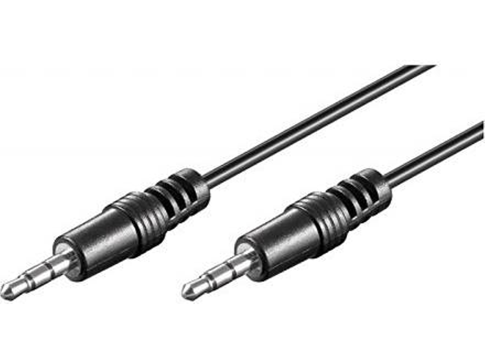 Cable de Audio EWENT (Jack 3.5mm - 2 m - Negro)