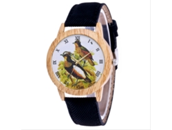 Reloj De Pulsera Unisex De Cuarzo Con Correa Vaquera, Zhoulianfa Stylish Animals, Negro.