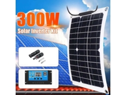 Kit de Panel Solar monocristalino portátil de 300W y 18V con controlador de carga Solar de 60A para baterías de 12V, autocaravana, barco, MOOHOP