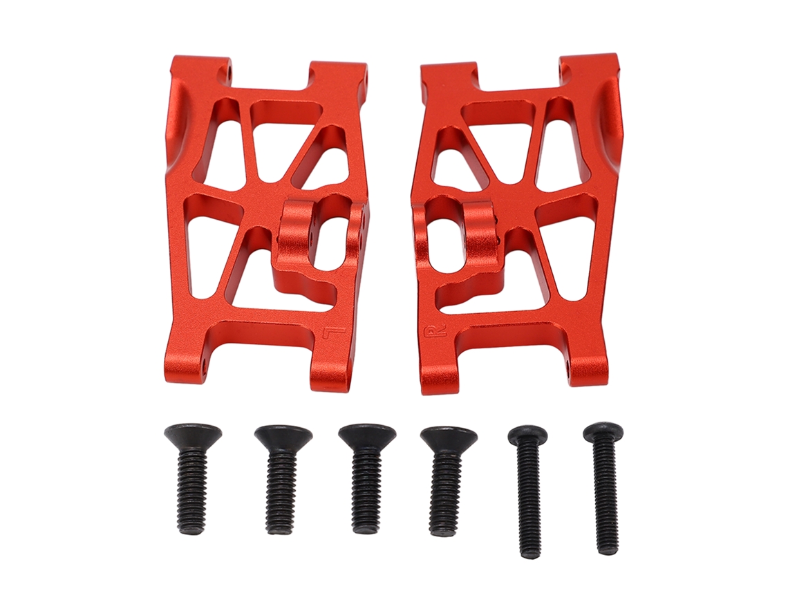 Conjunto De Braços De Suspensão Dianteiro E Traseiro De Alumínio Para Carros Rc Losi Hammer Rey 1/10 Vermelho