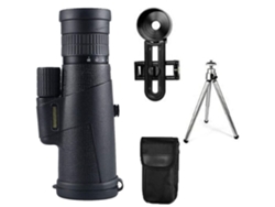 Telescopios monoculares Life, impermeables, con revestimiento multicapa FMC, 42 mm, gran calibre, color negro. Bestvite