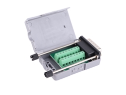Placa de breakout DB15 sem solda, adaptador de terminal macho D-sub de 15 pinos com carcaça