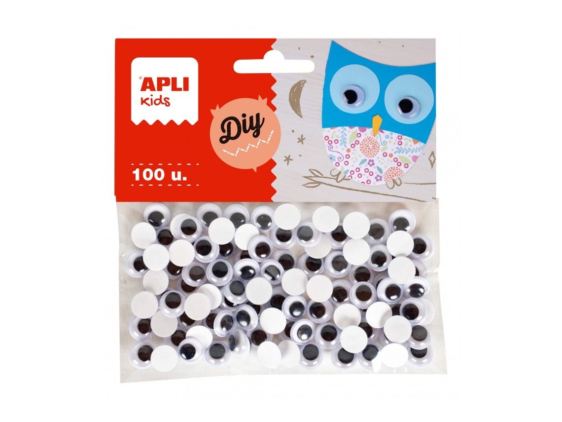 Apli Adesivo Round Moving Eyes Preto Ø 10 Mm 100 Ud.