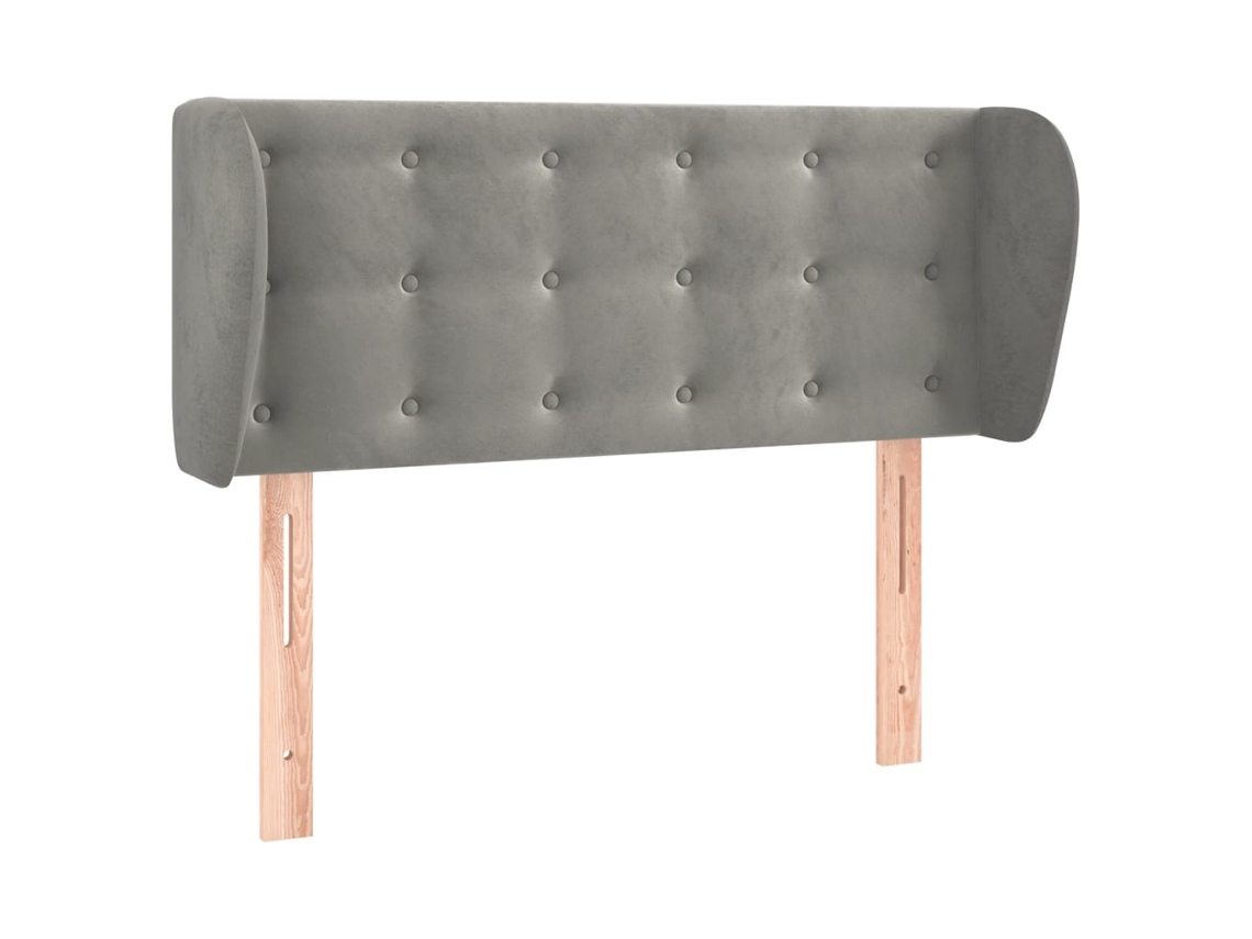 Maison Exclusive - Cabecero De Terciopelo Gris Claro 83x23x78/88 Cm