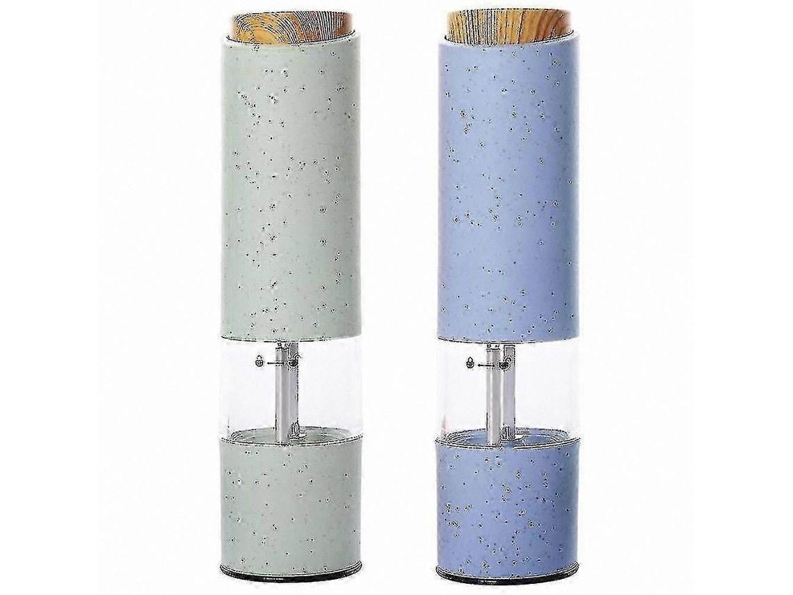 Juego de 2 molinillos eléctricos de sal y pimienta, molinillo a pilas para uso en la cocina Nostalgia88