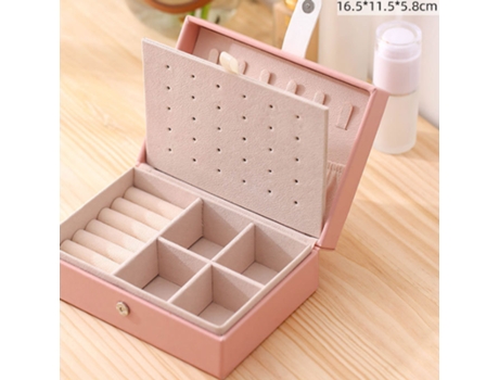 Pequeño organizador de joyas de viaje, joyero de viaje portátil para mujeres, almacenamiento de pendientes, anillos, collares, organizador de joyas...