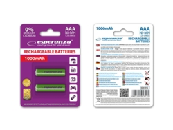 Pila Recargable Aaa Esperanza Eza101g 1000 Mah 2 Unidades