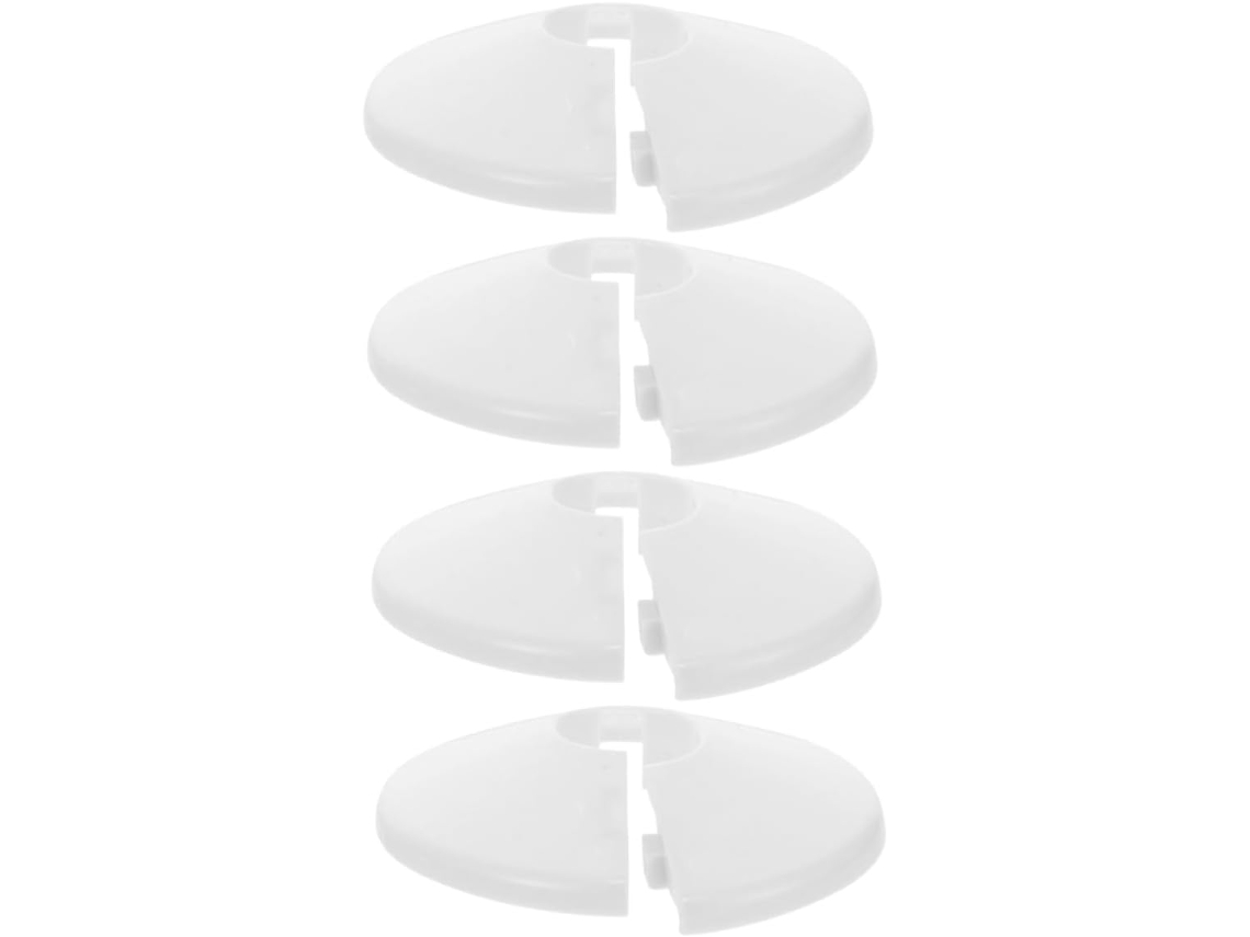 Juego de 4 tapas para bridas de plomería, placas decorativas para tuberías, tapas triangulares Gokoco