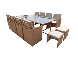 Conjunto de Comida CONCEPT U Florida de Resina Zumana Natural 12 Lugares